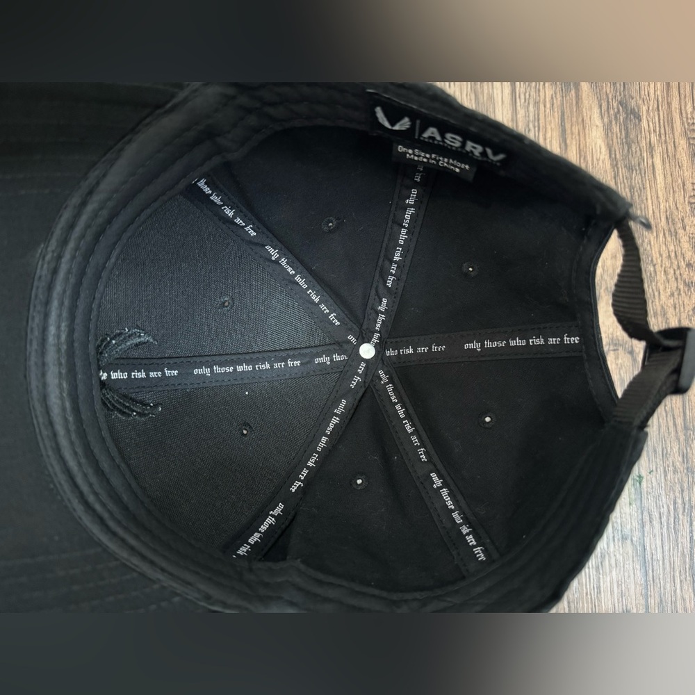 ASRV Black Men's Baseball Cap with Subtle Logo - Picture 3 of 5